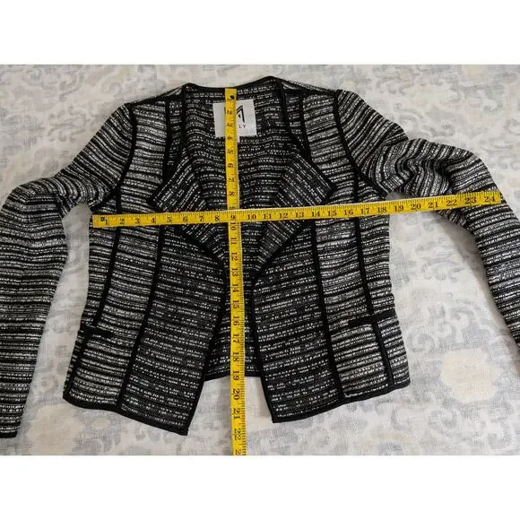 Milly Open Front Wool Blend Tweed Jacket - Picture 12 of 14